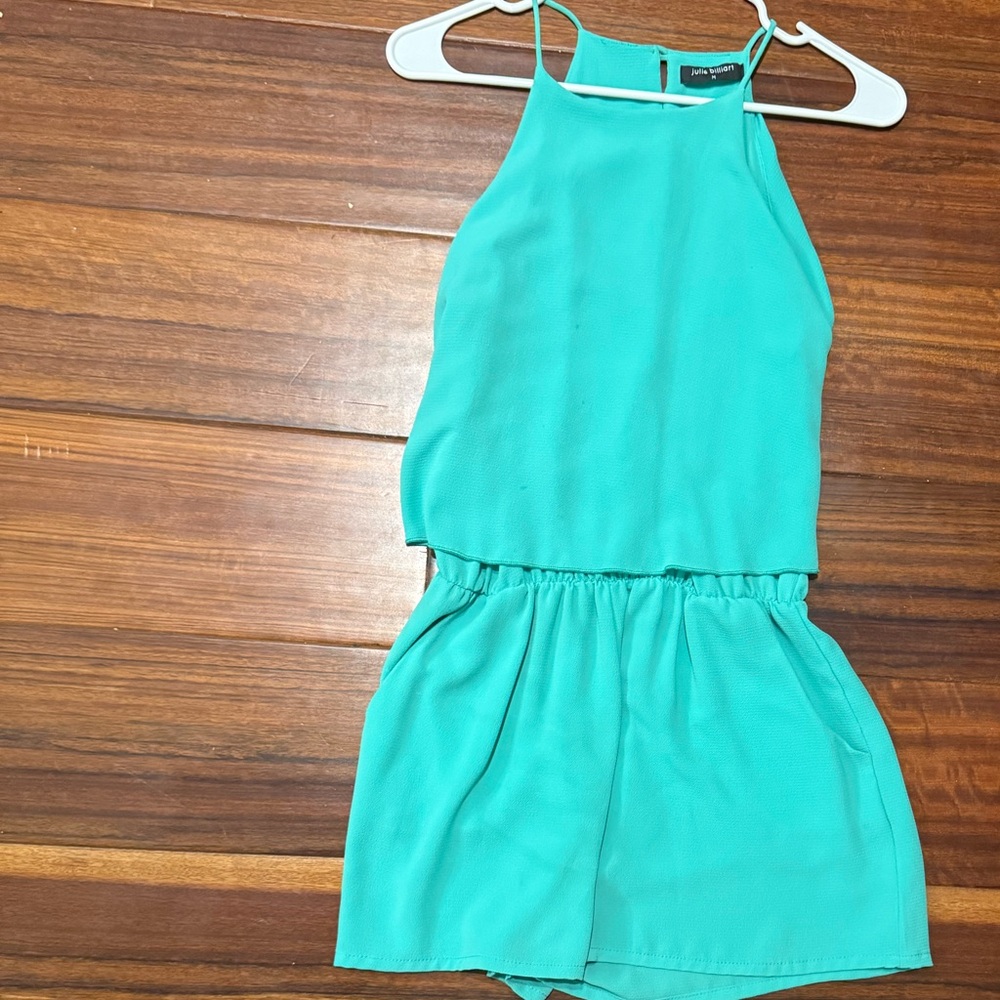 Vibrant Teal Kids Romper